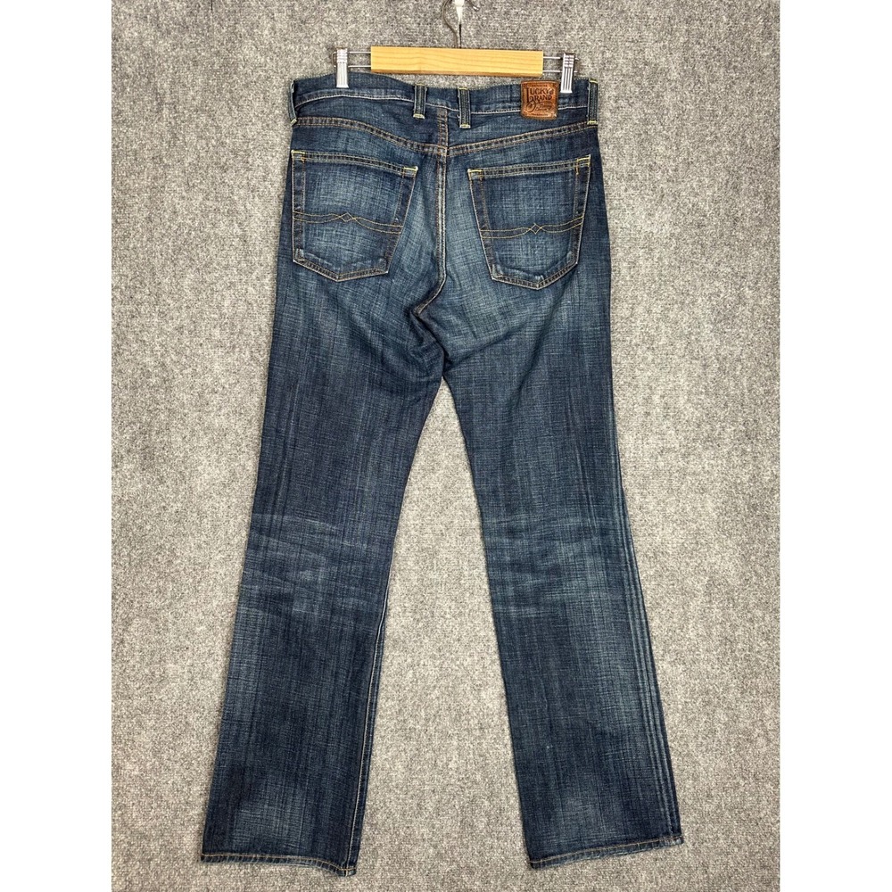 Lucky Brand Womens Long Inseam Vintage Straight Jeans 31 Dark Wash Classic Denim - Picture 7 of 11
